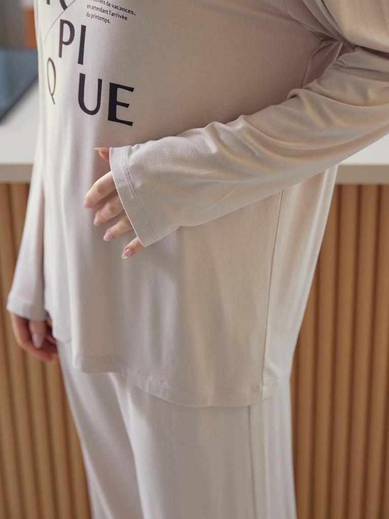 Gelato Pique Rayon Logo Long Free Size T-Shirt (PWCT251233) Women's,