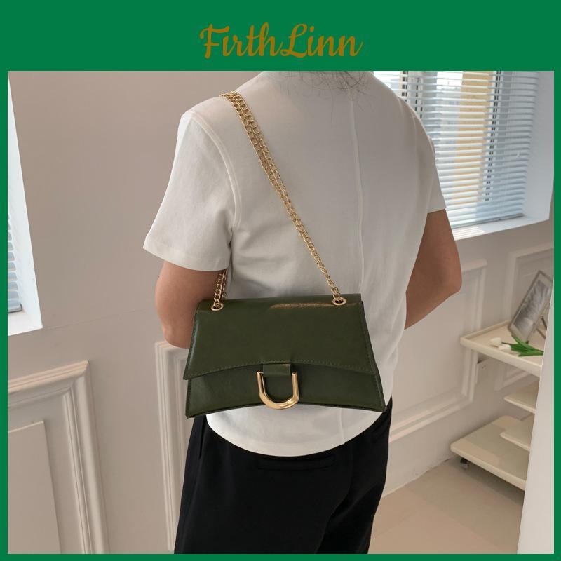 Chain Crossbody Bag Women 2023 Summer New Fashion Bag Women Simple Shoulder Bag Street Trendy Pu Material Small Square Bag