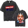 Beyonce Cowboy Carter Tour Album Graphic T Shirts Men Women Aesthetic Vintage Washed Short Sleeve Tshirt Hip Hop Clothing