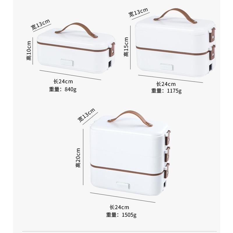 Boîte à lunch électrique Acier inoxydable Intérieur Portable Prise secteur Petite boîte Bento Maison Isolé Chauffe-plat