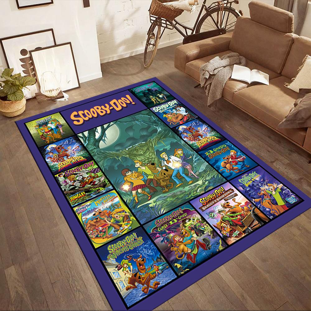 Scooby-doo Mystery Solving Team Square Rugs Are a Great Choice for Living Rooms, Bedrooms, Home Décor, and As Gifts.