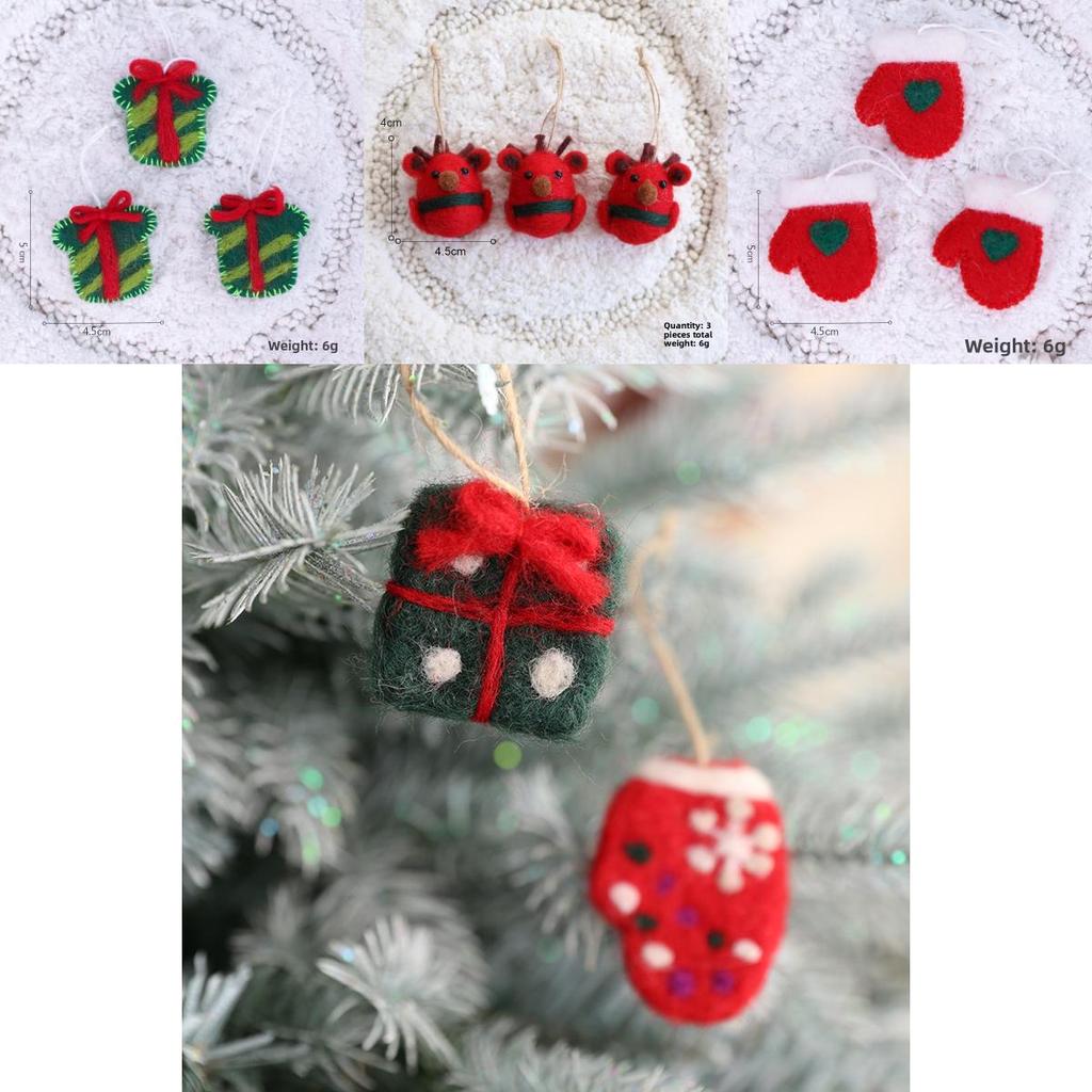Felt Christmas Decorations With Cartoon Style For Festive Tree