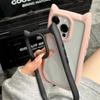 Cute Cat Ear Transparent Case For iPhone 17Air 12 13 14 15 Pro Max 11 16 Shockproof  Acrylic Back Cover Silicone Kawaii Funda