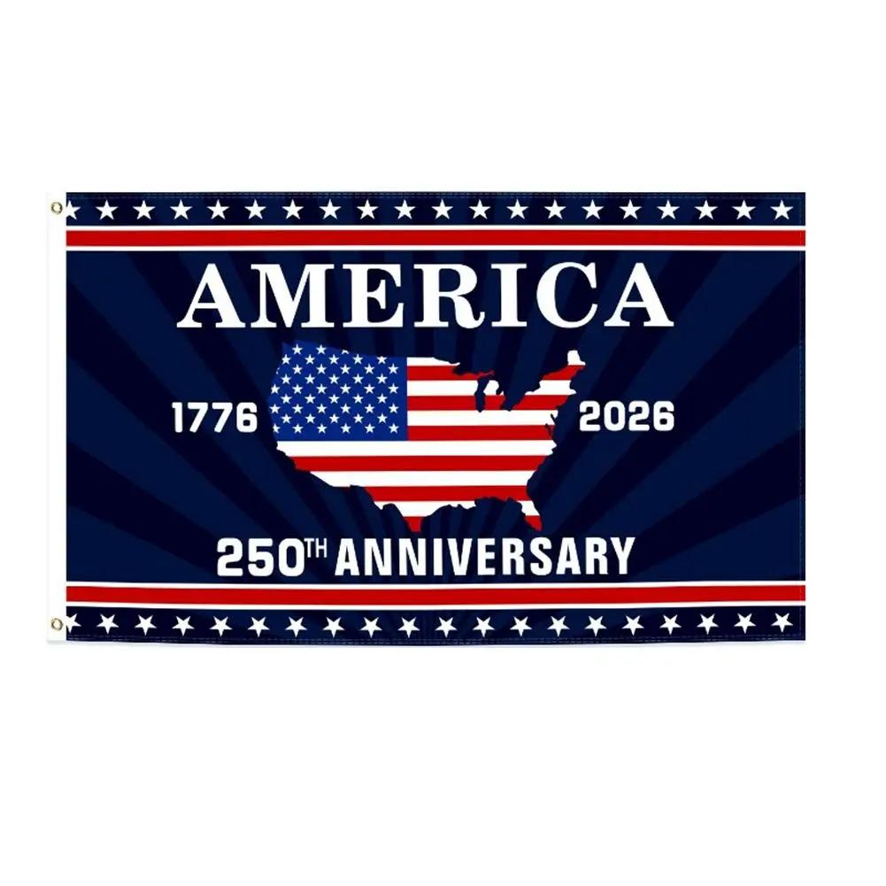 

US 250th Anniversary Flag 3x5 Ft Double Sided 1776-2026 Patriotic Eagle Flag All-Weather Outdoor Banner For 250 Years Freed M7S3