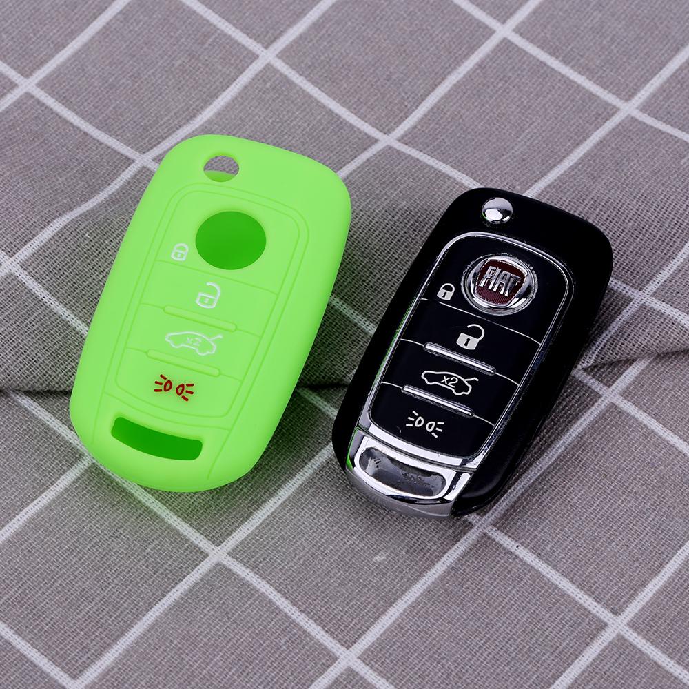 Silikon Klapp Auto Schlüsselhülle Abdeckung Schale für FIAT Tipo Toro Nuovo Freedom 500X Doblo Argo Grazie Protector Keyless Fernbedienung Zubehör