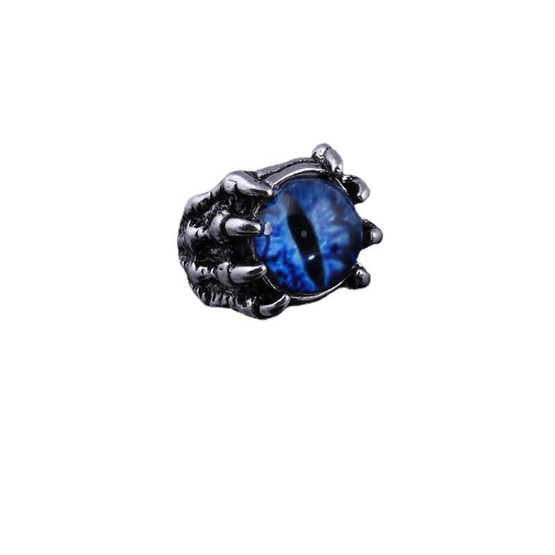 Bagues Punk Gothiques Vintage Colorées Œil Maléfique Pour Hommes Femmes Mode Bague Griffe de Dragon Démon Accessoires Bijoux Masculins Cadeaux
