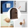 Fairy Door Outlet Cover Button Protective Cover Fairy Door Design Solid Wood Protective Cover Button Decoration For Kitchen Home