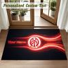 Crystal Velvet Square Rug Custom NameMainz 05 Pattern Non Slip Home Floor Decor Rug