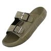 The first layer of cowhide slippers men's 2025 summer wear sandals men's thick-bottomed beach trend two-word slippers