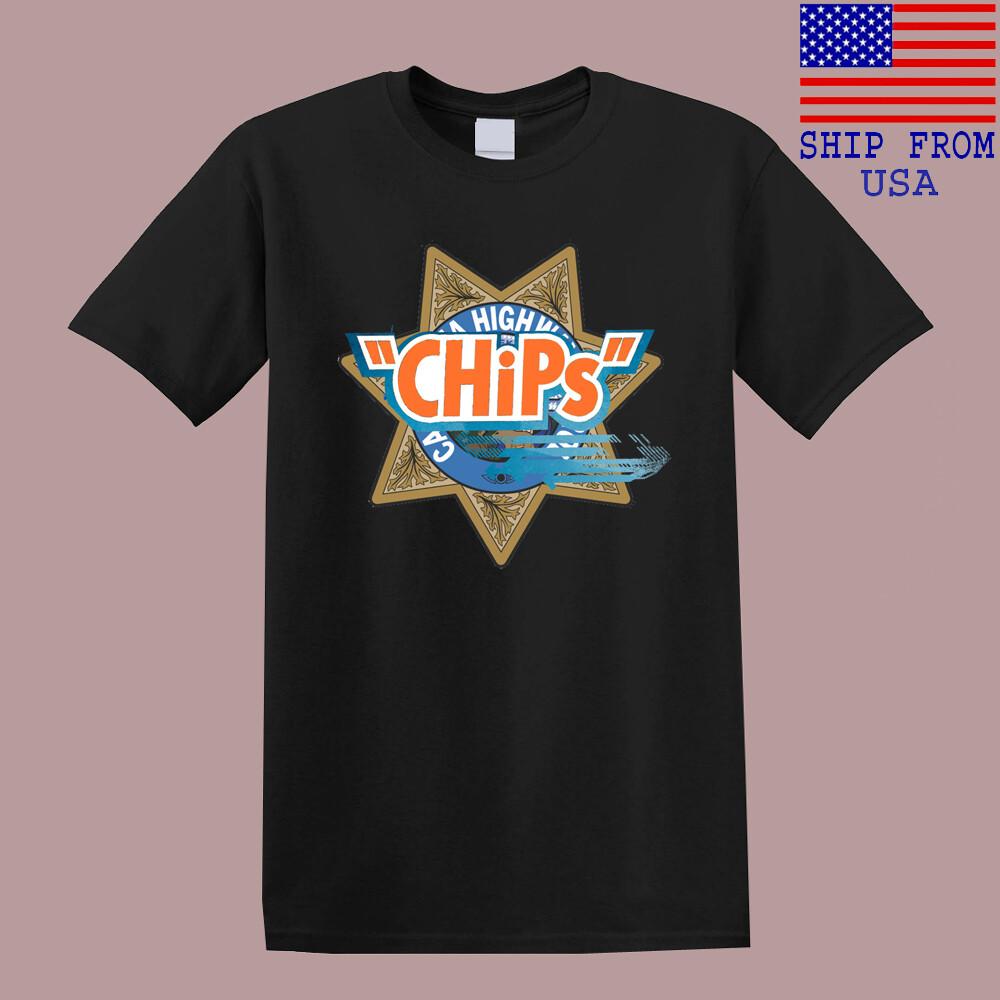 Chips Retro Police Movie Men#039;s Black Size S5XL Unisex T-Shirt XXXL