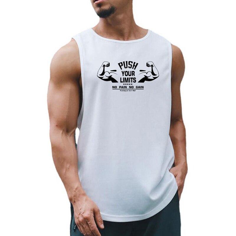 Muscleguys New Youth Summer Basketball Training Uniform Men's Quick-drying Breathable Vest Printed Outdoor Running Tops Fitness