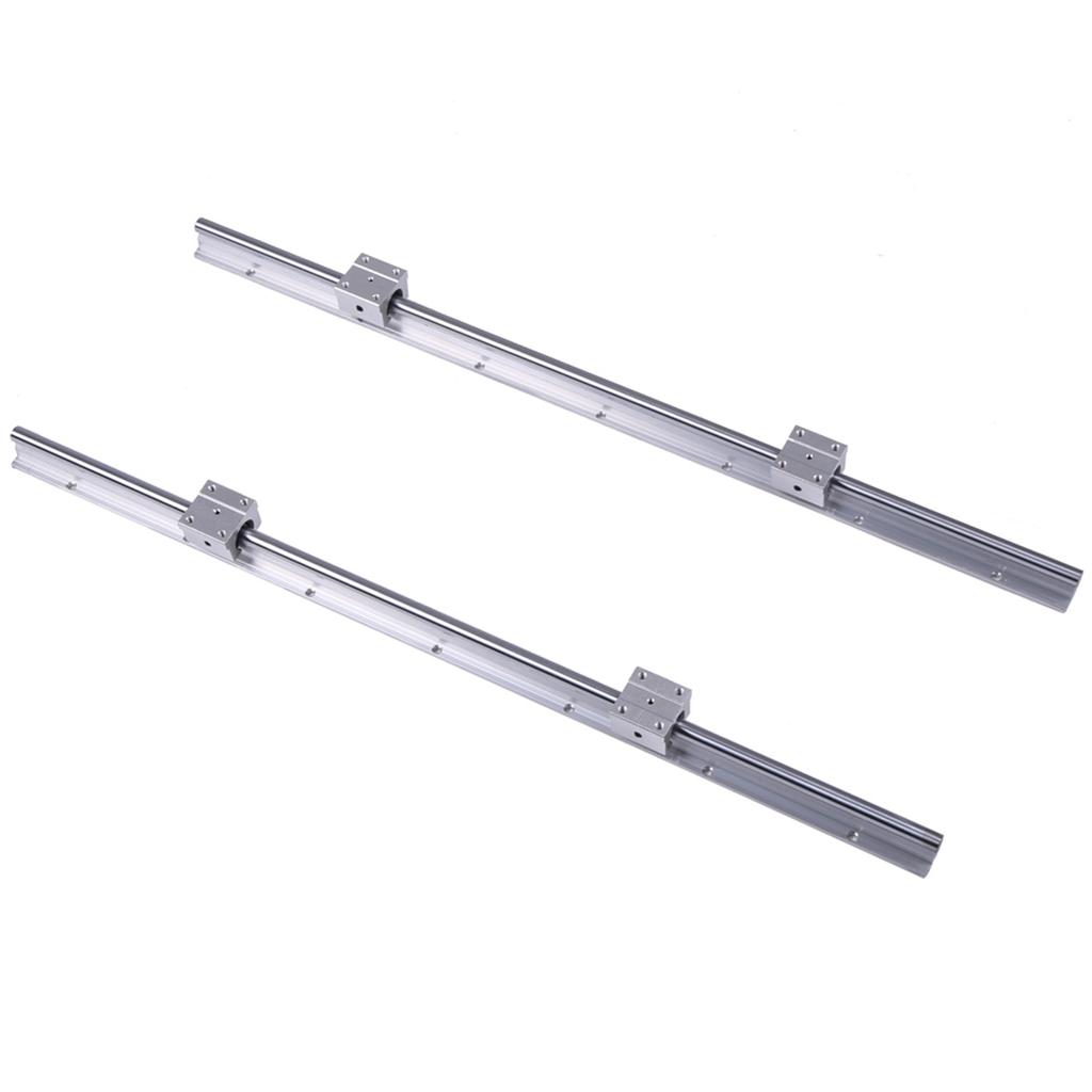 2pcs SBR12 700mm 12MM Linear Bearing Rail Slide Guide Shaft   4Pcs SBR12UU Blocks