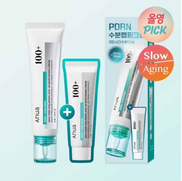 

Anua PDRN Гиалуроновая кислота 100 Увлажняющий крем 60 мл Набор (+30мл)
