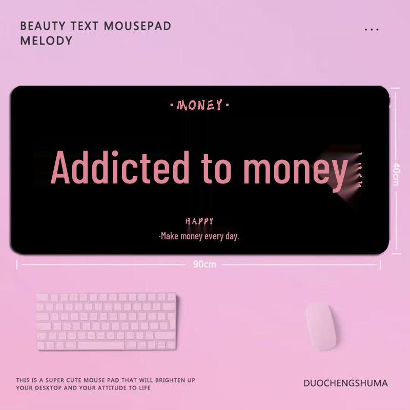 Funny 'Get Rich Quick' Text Mouse Pad - Princess Please Office Desk Mat