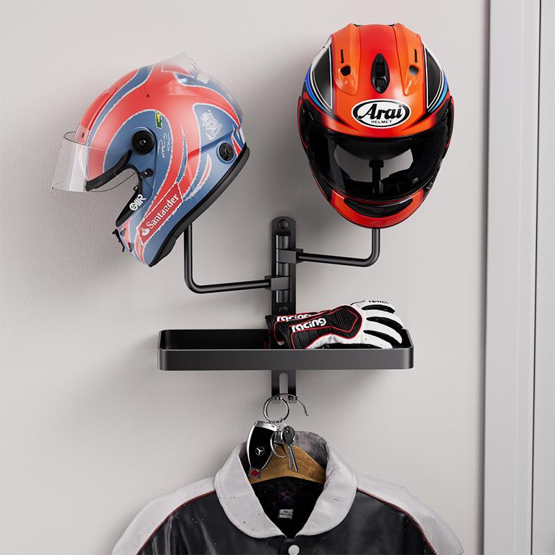 Wall-Mounted Punch-Free Helmet & Hat Rack - Anti-Deformation Storage Solution