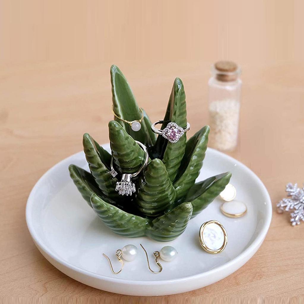 Eco-friendly Durable Ceramic Jewelry Holder for Necklace Earring Hand Chain Bracelets Decorative Dish Organizer Home Decor Gift