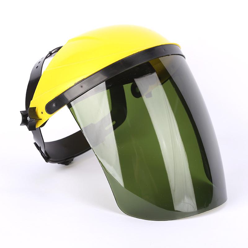 Lightweight Head-Mounted Transparent Face Shield for Welding and Grinding Protection