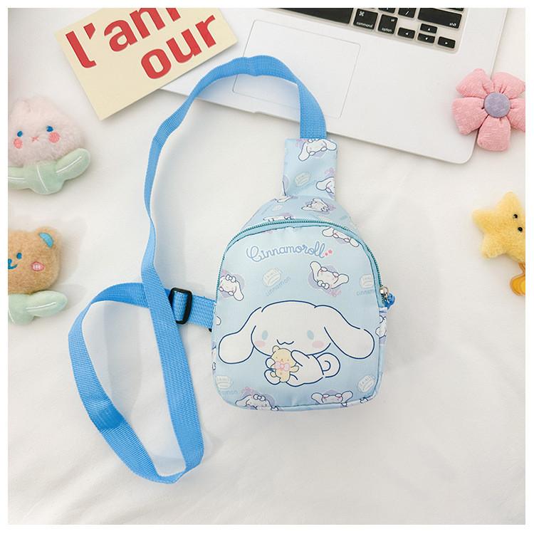 Hello Kitty Kids Crossbody Bag Lightweight Nylon Chest Pack For Daily Essentials Unisex Design