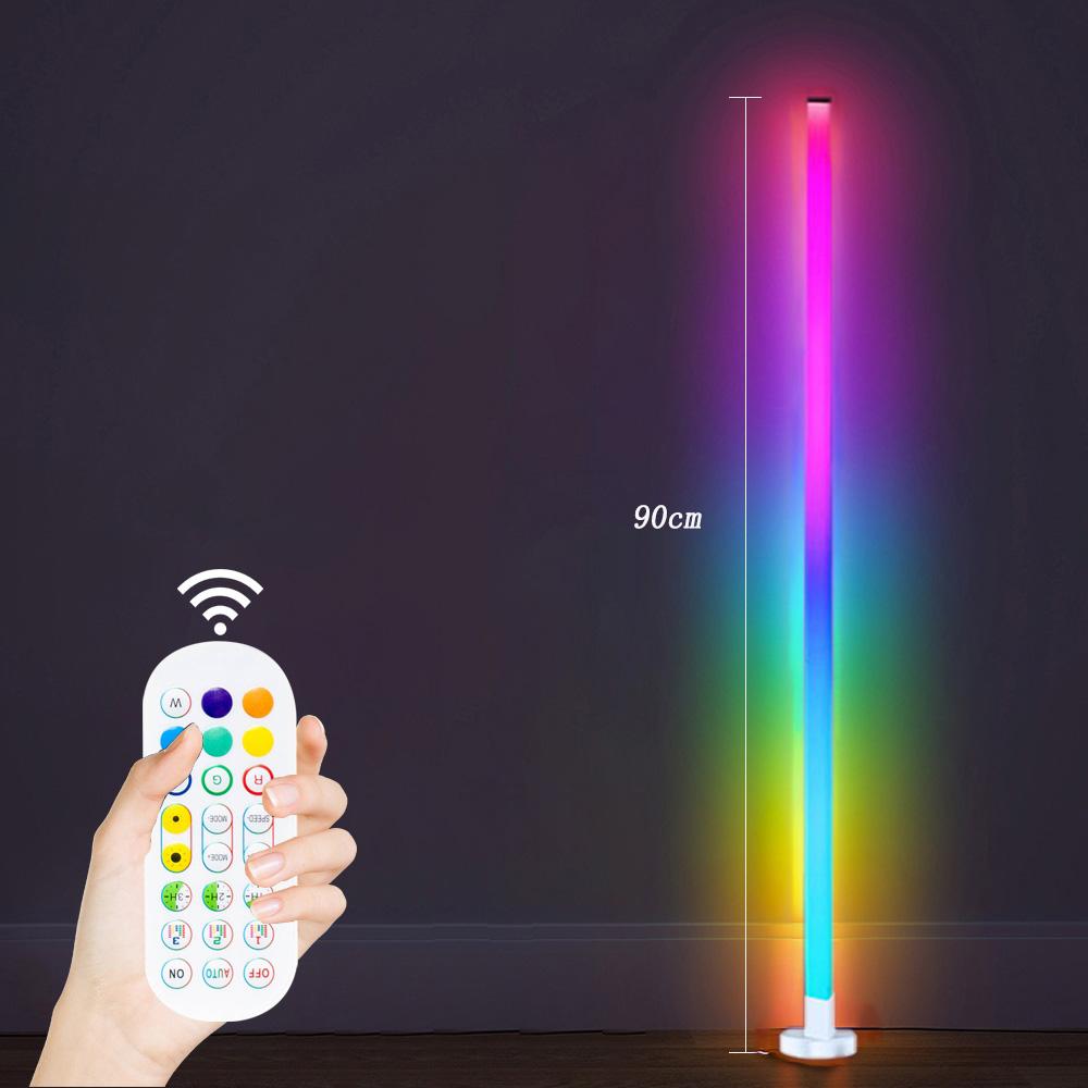 RGB LED Smart Corner Floor Lamp Dimmable APP Control RGB LED Modern Mood Lighting  Stand Lights for Bedroom Gaming Living Room