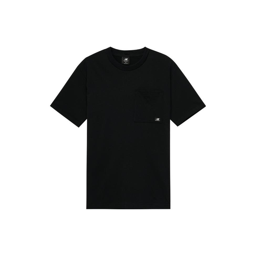 New Balance Essentials Pocket Fleece T-shirt Asia Sizing Black Men s MT31542-BK L