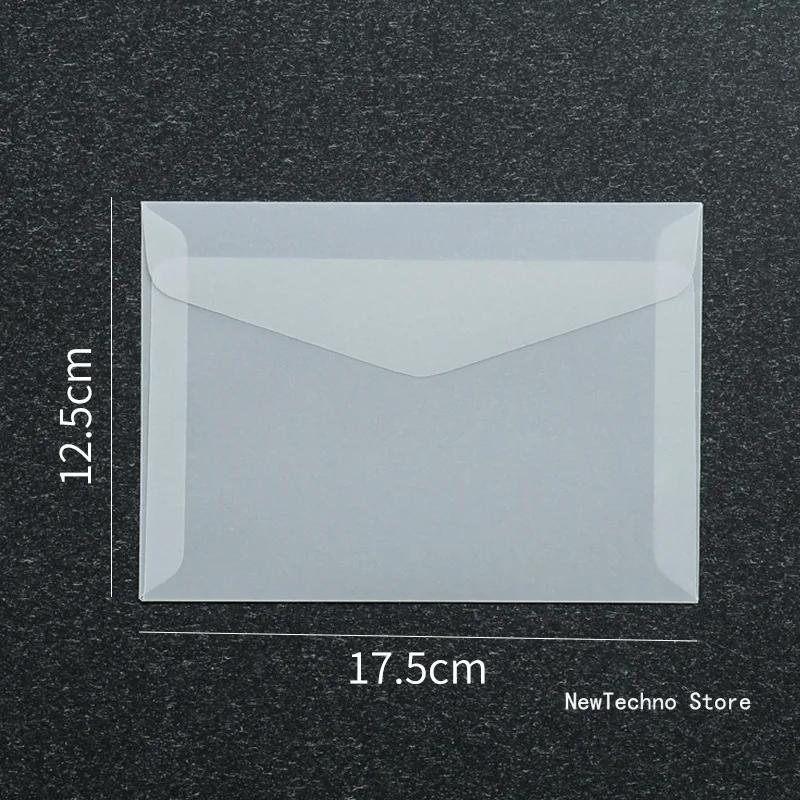 Transparent Sulfuric Acid Paper Envelope Vintage Wedding Postcard Invitation Card Storage Translucent Blank Envelope 1pc