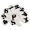 10Pcs PU Leather Waterproofs Golfs Iron Head Cover Golfs Iron Head Protective Cover Golfs Accessories Gifts for Golfers