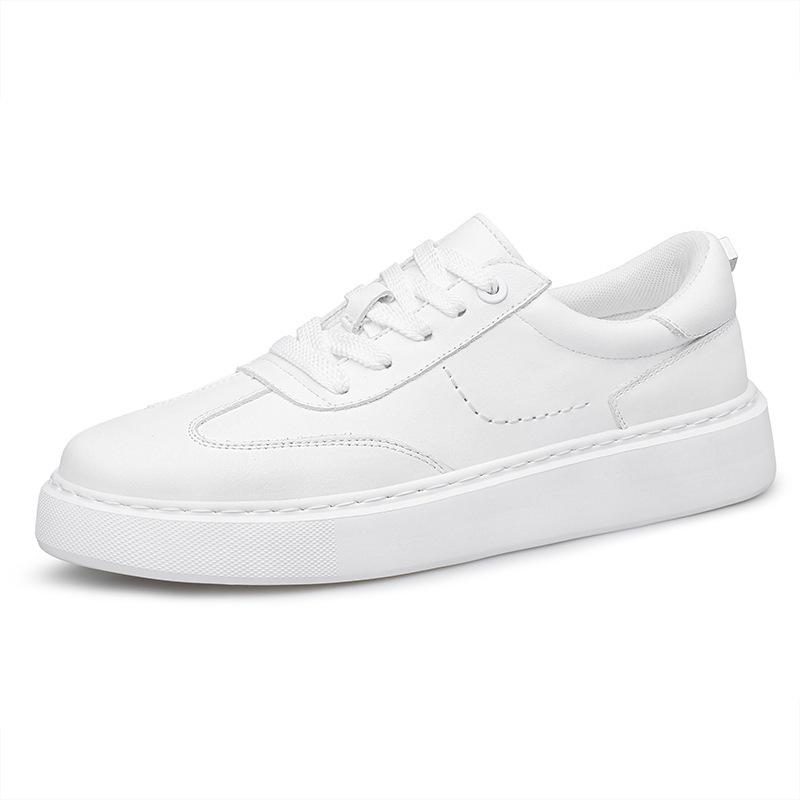 Men's Versatile Non-Slip Thick Sole White Sports Shoes - Casual Fashion Spring Style