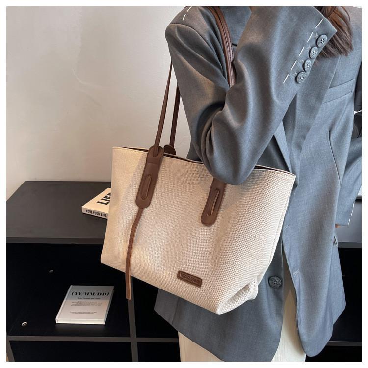 IELGY Ladies Tote Bag - Large Capacity One-Shoulder Canvas