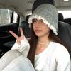 Solid Color Knitted Fisherman Hat Yarn Beanie Hat Sweet Women Bucket Hat  Women