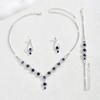 4PC Women's Fashion Copper Claw Chain Sunflower Necklace Earrings Bracelet Zircon Set Wedding Banquet Party Holiday Gift