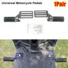 1Pair Foldable Front Footrests Metal Footpeg Durable Motorcycle Pedals  For Electric Vehicles