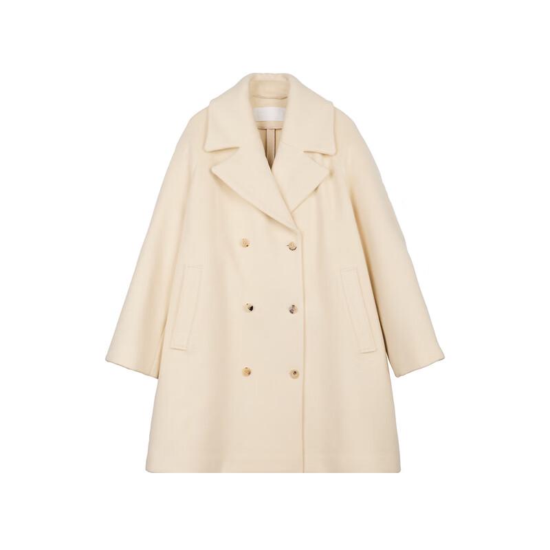 LESS Women's Mid-Length Wool Blend Coat