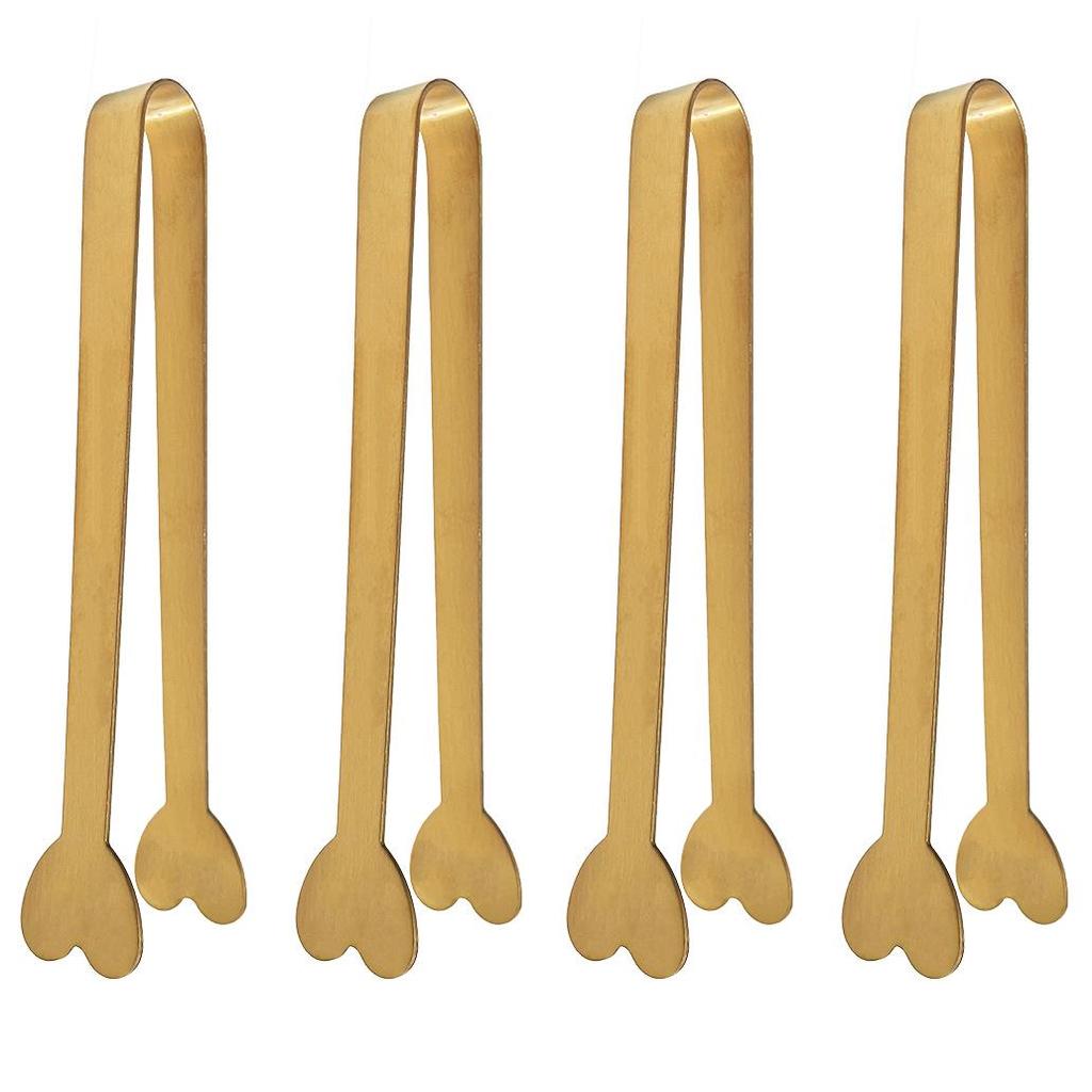 Stainless Steel Sugar Cube and Ice Tongs for Creative Kitchen and Cafe Use