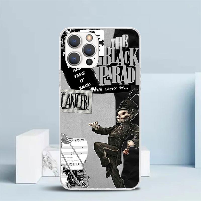 My Chemical Romance MCR Soft Cover for iPhone 16 17 Air 15 14 Pro Max 16E Phone Case 13 Mini 12 11 7 SE 8 Print Pattern Fit Case