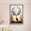 Elk Brown Vintage Baum 5d Wandkunst Druck Dekorative Leinwand Wohnzimmer Flur