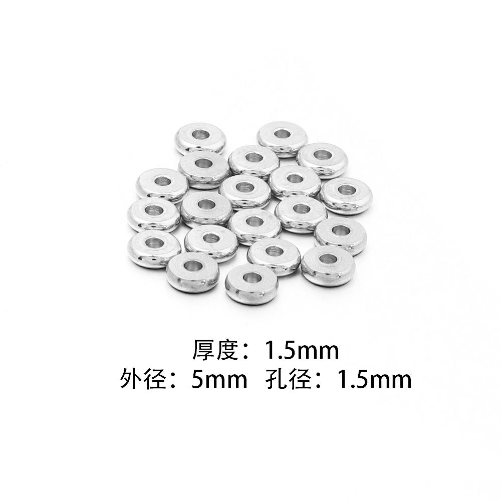 20/50pcs Stainless Steel Spacer Beads Flat Round Loose Wheel Beads For Jewelry Making DIY Charms Bracelet Necklace Accessories