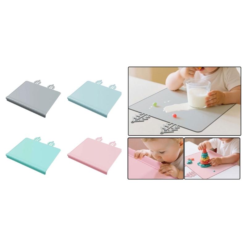 Baby Feeding Pad Reusable Kids Placemats Food Grade Silicone Tablemats Washable Dinner Placemat for Toddlers Newborn