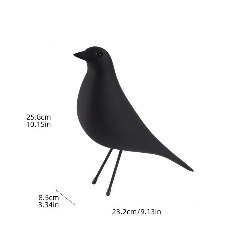 Nordic Style Bird Resin Statue, Modern Minimalist Sculpture Decorative Ornament for Bedroom Living Room Study Office