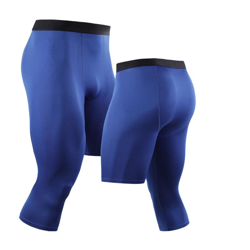 

Мужские укороченные брюки Компрессионные брюки для езды на велосипеде Бег Спортивные узкие брюки Леггинсы на одну ногу XXL