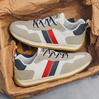 Mens Casual Sports Shoes Spring Outdoor Comfortable Lace-up Men Running Shock Absorbing Wear Resistant Sports Shoes
