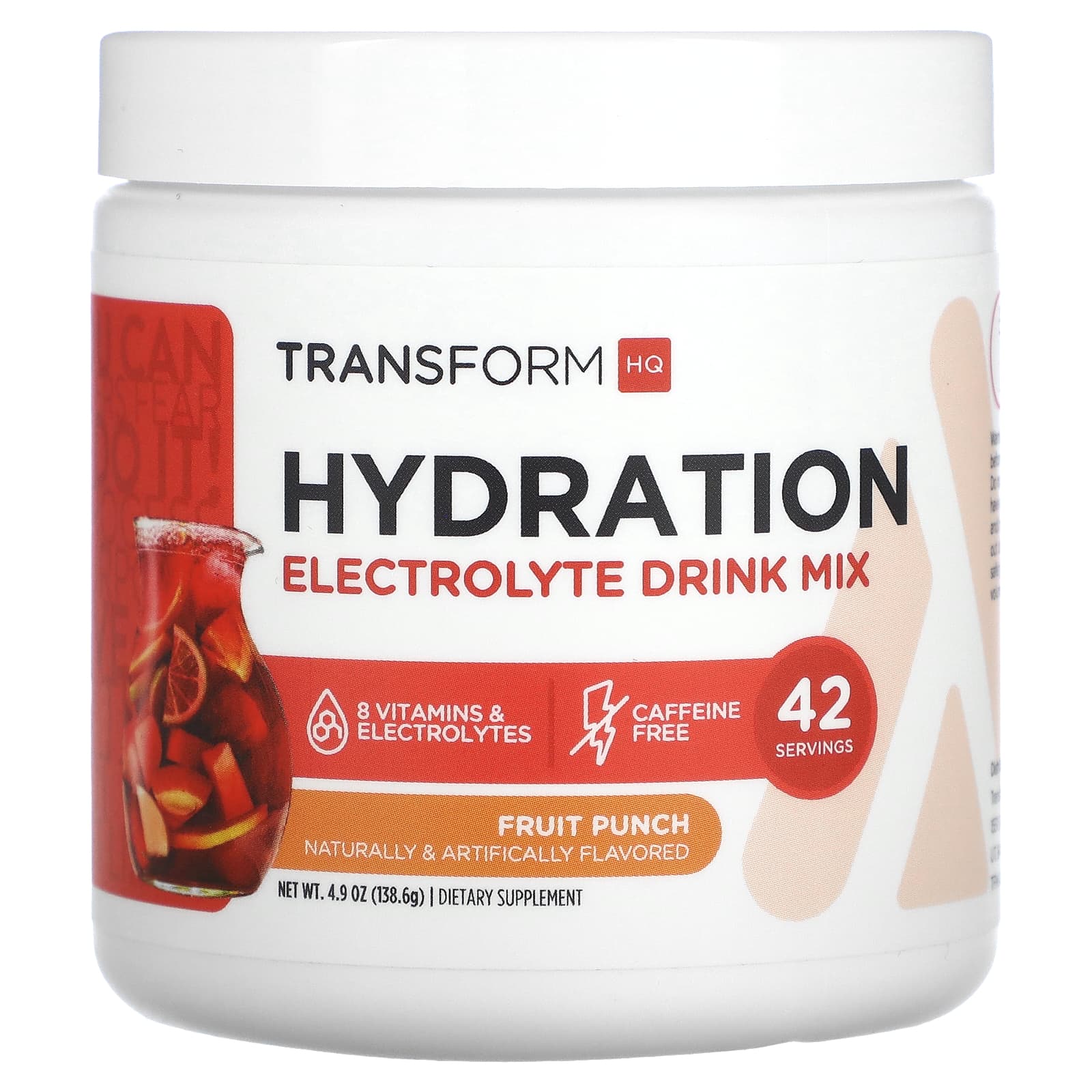 

Hydration, Electrolyte Drink Mix, Fruit Punch Flavor, 138.6G(4.9Oz)