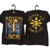 Sepultura Chaos Band T, Graphic 2 Side Black T Reprint Unisex Shirt Cotton Oversize Large Size