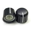 Ahvqevn Electric Guitar Volume and Tone Potentiometer Control Black 6mm Knobs, 10pcs, Knobs, D-Type