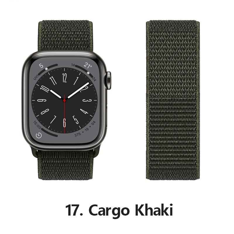 Nylon Strap For Apple Watch 10 Bands 46mm 44mm 40mm 45mm 41mm 49mm 42mm 38mm Bracelet Correa iwatch Series 8 se 7 6 3 9 11 40 mm