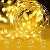 1PC Solar-Powered LED String Lights Outdoor Copper Wire Fairy Lights,Decoration Lights For Wedding,Holiday,Festive,Garden,Yard