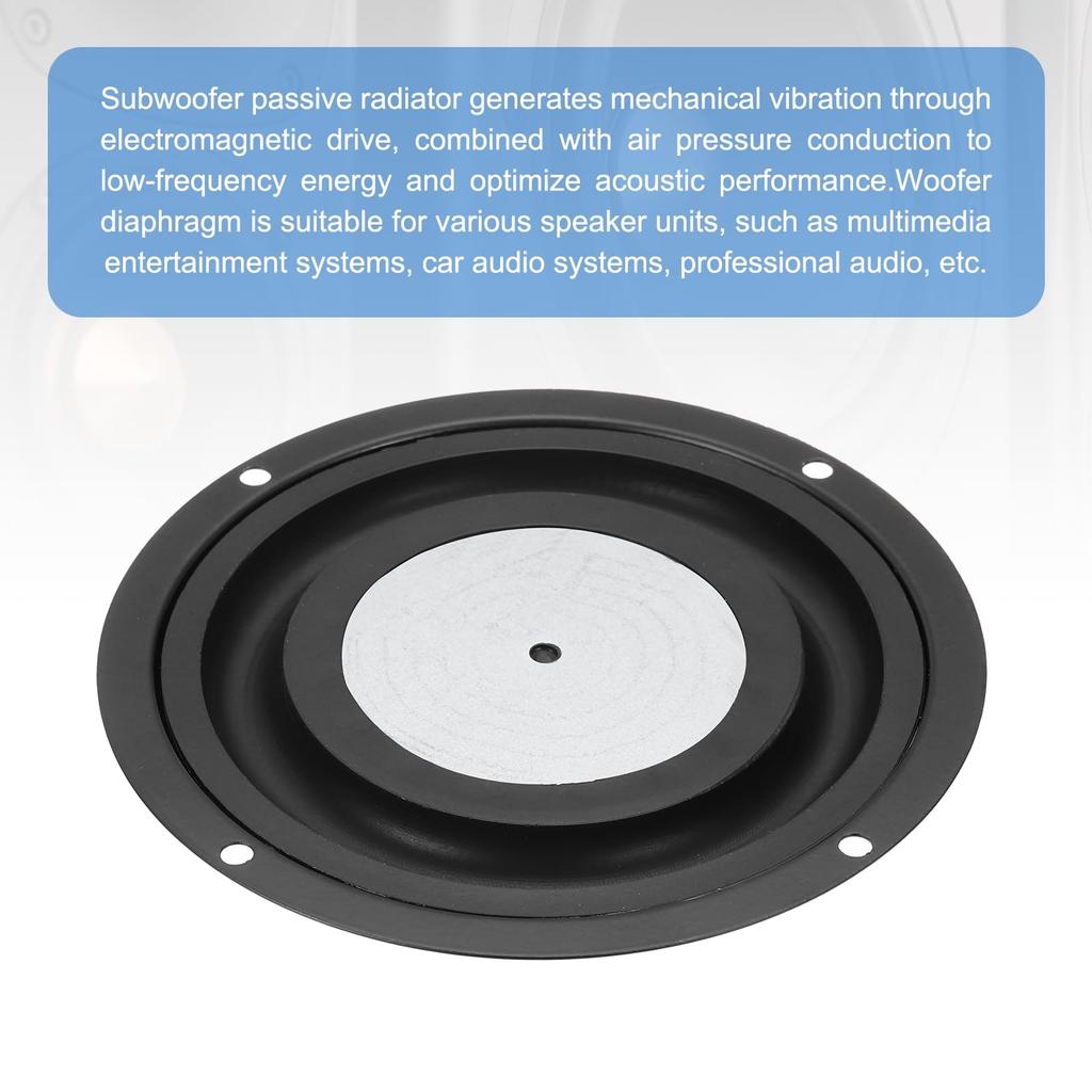 uxcell 2pcs Passive Diaphragm Plates for Round Rubber Vibration Diaphragm Bass Speaker Replacement DIY Kit 8 4-inch Woofers, Plates, (Includes Screws)