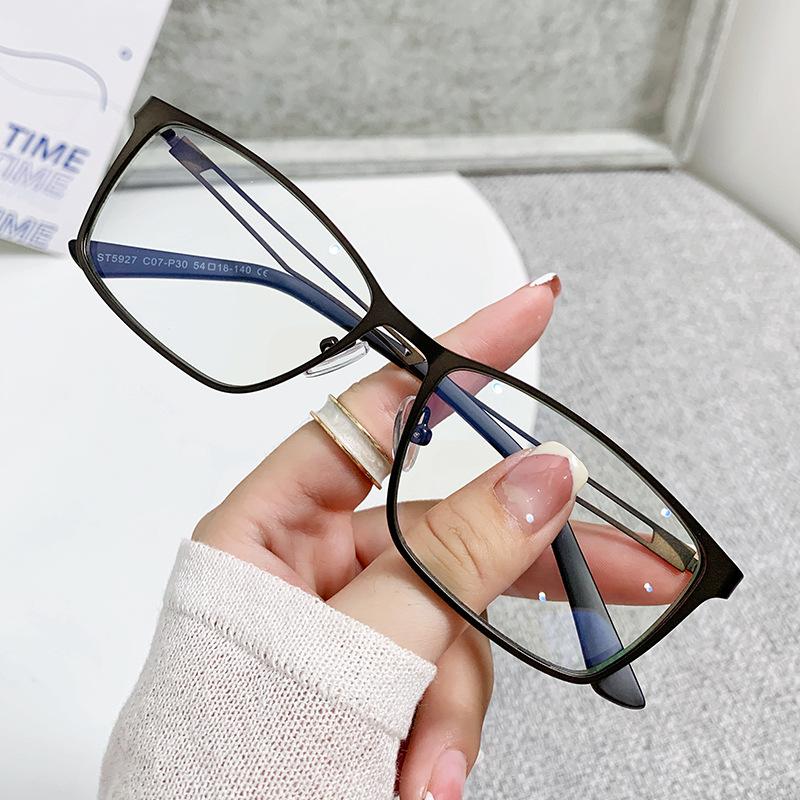 Metal Anti-Blue Mirror Small Frame Literary Flat Mirror 5927 Hollow Frame Glasses