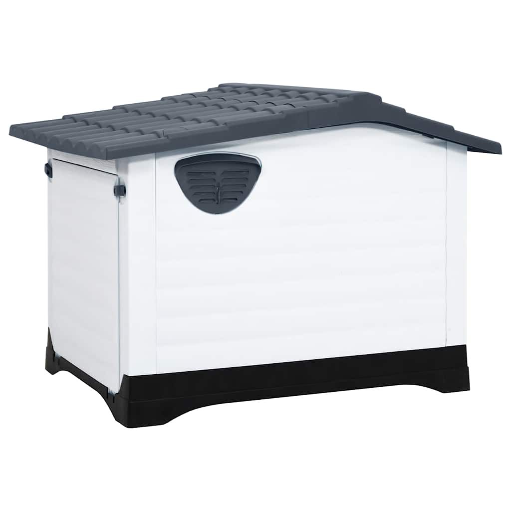 vidaXL Niche pour chien Gris 90,5x68x66 cm Polypropylène