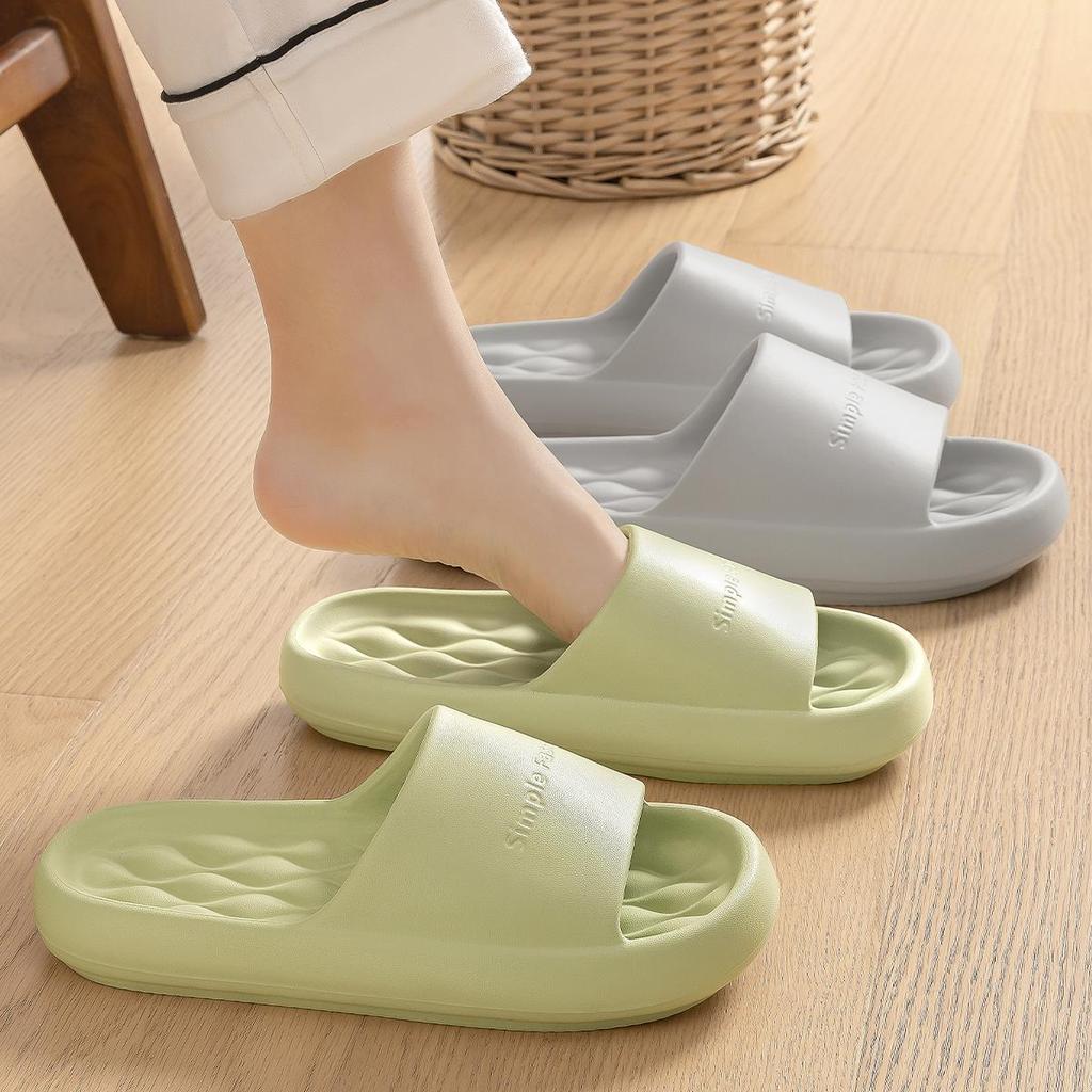 Damtofflor med tjock sula, plattform, strand, inomhus, mode, bekväma, halkfria, andningsbara, lätta, herrtofflor för badrum