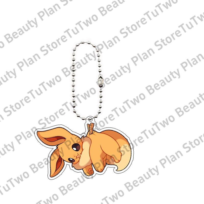 Creative Classics Eevee Anime Acrylic Keychain Pendant Decor Cartoon Umbreon Eevee Espeon Glaceon Jolteon Bag Key Ring Charm